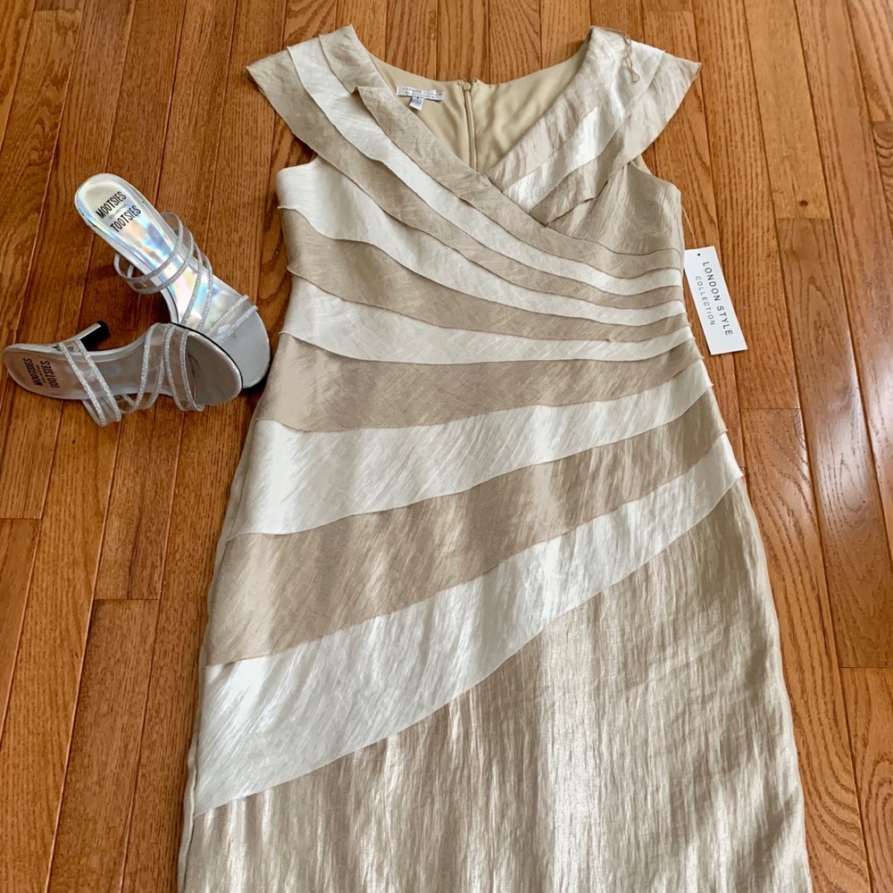 Neutral Color Social dress - NWT size 8